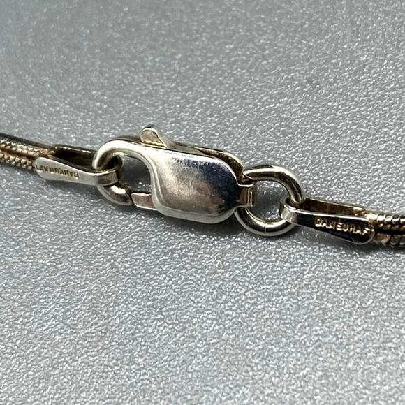 Vintage Danecraft‎ Italy Double Ball and chain Sterling Necklace - Picture 6 of 9